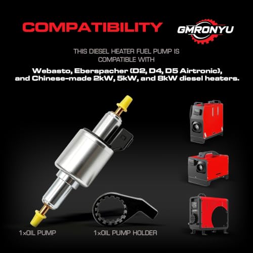 12V/24V 22ML Diesel Heater Fuel Pump, Air Parking Metering Pump - Product Imagery