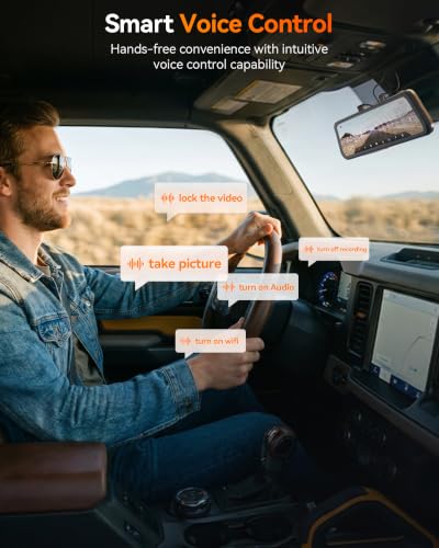WOLFBOX G900 PRO Mirror Dash Cam with 8MP STARVIS IMX678,Front - Product Imagery