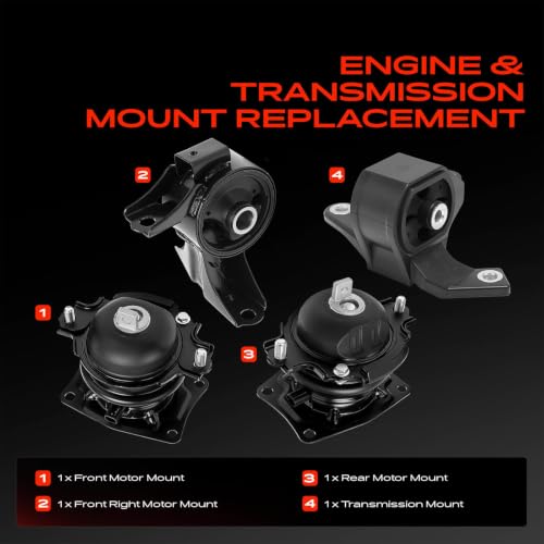 A-Premium Engine Motor Mount and Transmission Mount Kit, Set of 4 - Product Imagery