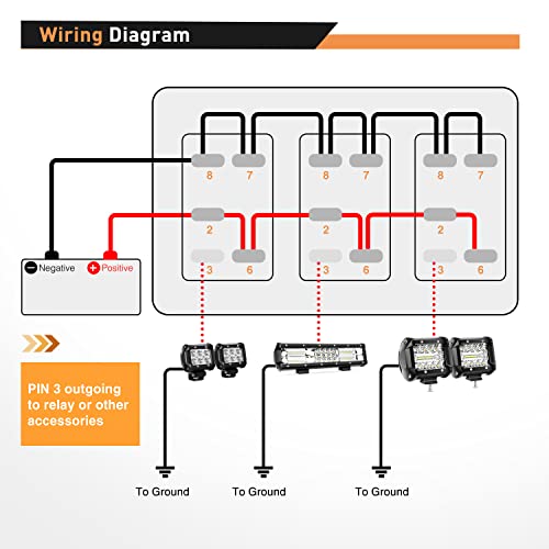Nilight - 90019C 3 Gang Aluminum Rocker Switch Panel Toggle Dash - Product Imagery