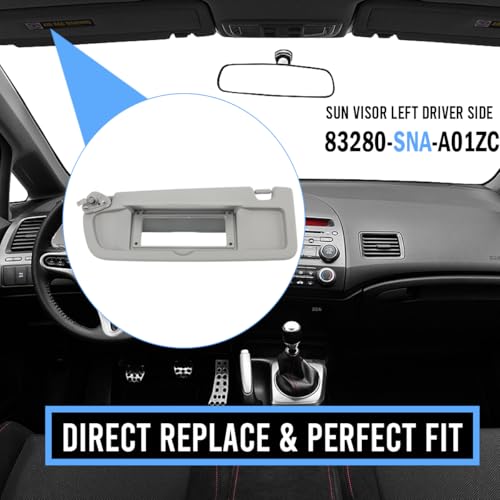 Sun Visor Diver Side 83280-SNA-A01ZC Fit for 2006-2011 Honda - Product Imagery