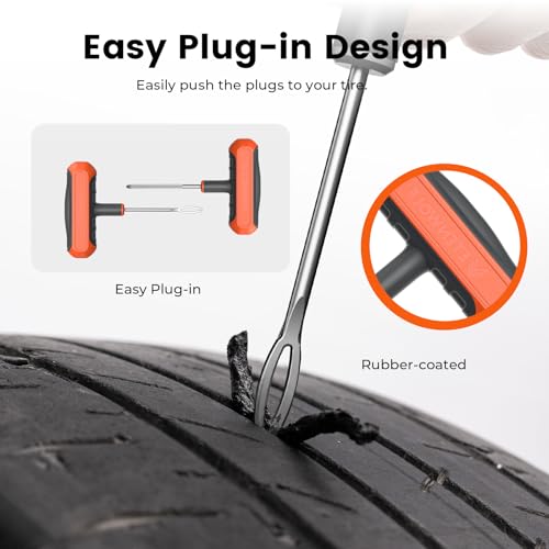 ETENWOLF Flat Tire Repair Kit with Plugs 16 Pcs, Heavy Duty Tire - Product Imagery