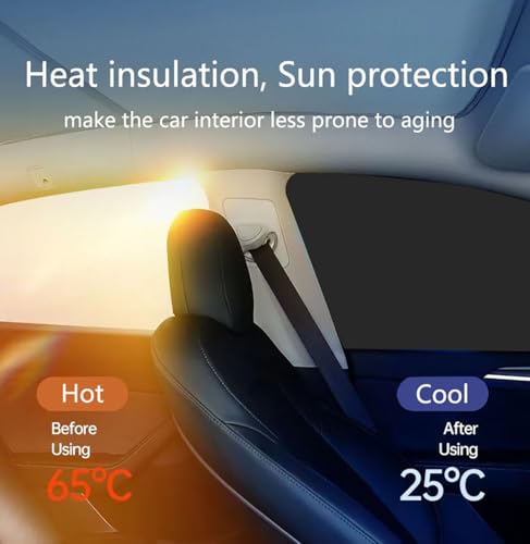 Car Sunshade, Car Privacy Window Shade, 100% Block Light for - Product Imagery