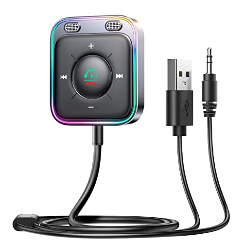 JOYROOM Bluetooth 6.0 AUX Car Adapter, Dual Mics Noise - Product Imagery