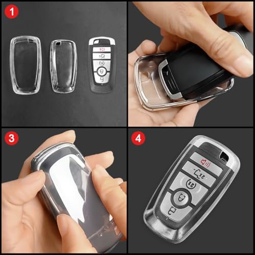 Key Case Fob Cover Compatible For Ford F150 F250 F350 Edge - Product Imagery