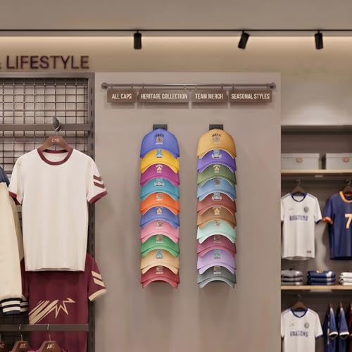 Lifewit Wall-Mounted Hat Organizer, 20 Baseball Caps Storage - Product Imagery