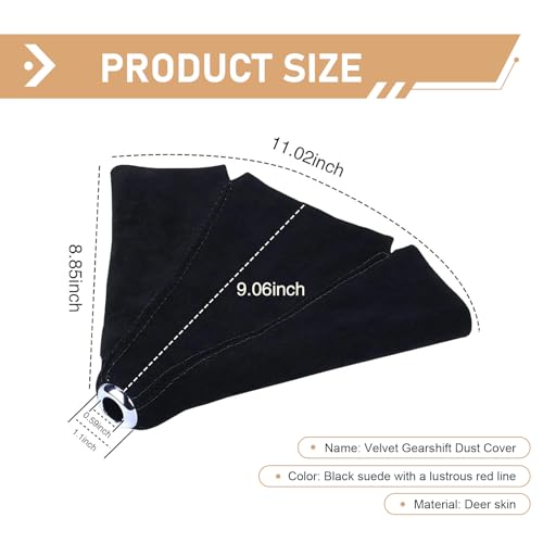WZP Car Shift Boot Cover, Suede Leather Car Gear Cover, - Product Imagery