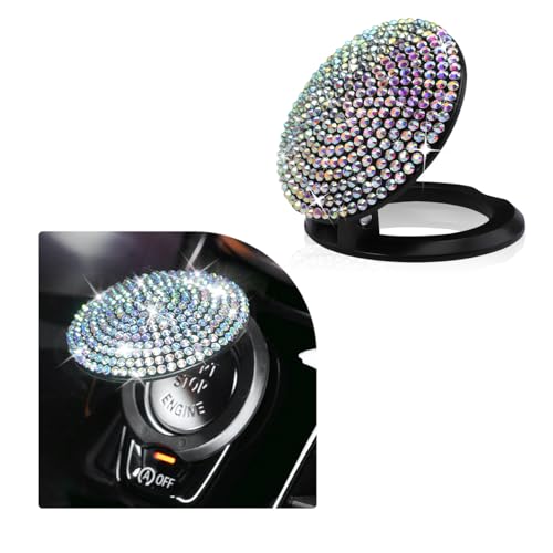 povtii Car Start Stop Button Cover, Anti-Scratch Bling Push - Product Imagery