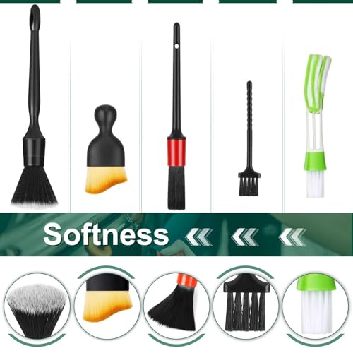 Fitosy Car Interior Duster Detail Brushes, Soft Bristles Brush - Product Imagery