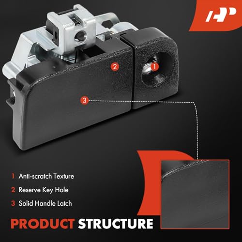 A-Premium Black Glove Box Handle Latch - Product Imagery
