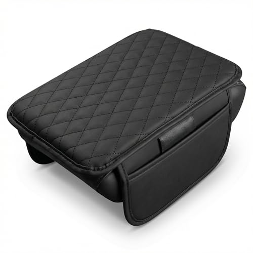 Car Center Console Cover, Leather Car Arm Rest Cover, Middle - Product Imagery