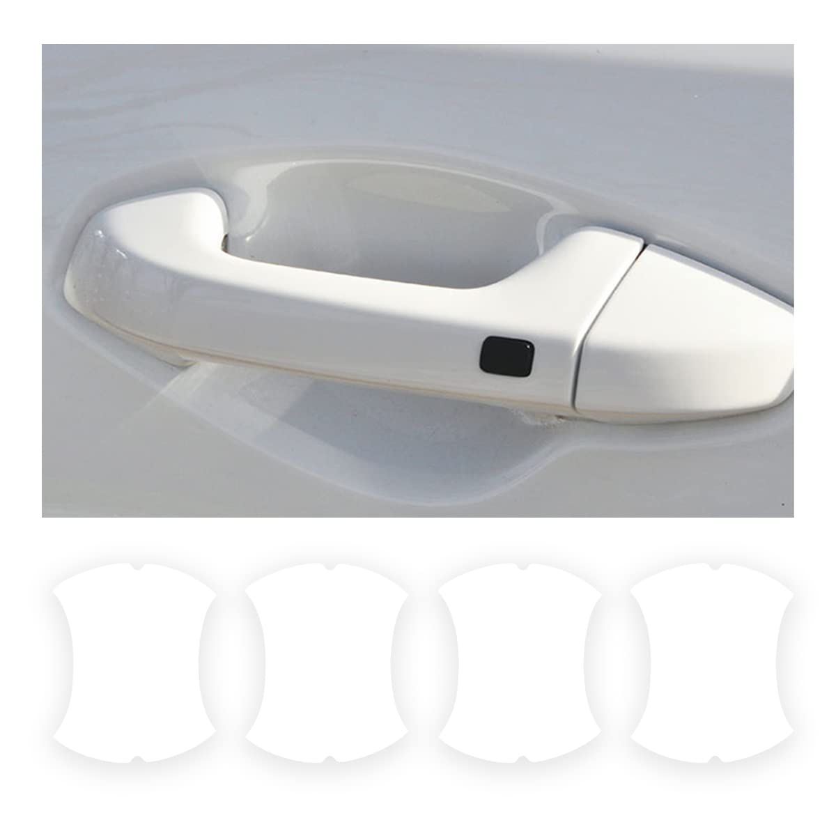 Blilo 4PCS Car Door Handle Scratch Potector Films, Clear - Product Imagery