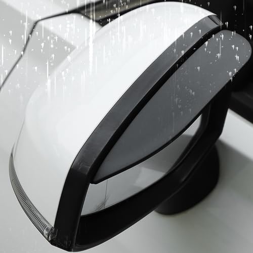 Pincuttee 2PC Side Mirror Visor Rain Guards,Car Rear View Mirror - Product Imagery