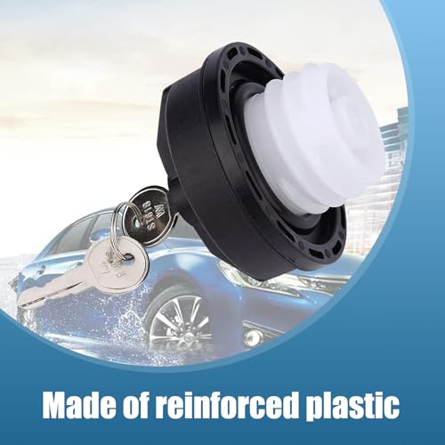 1 PC Car Fuel Tank Cap with Lock and Key, ABS Plastic Anti-theft - Product Imagery