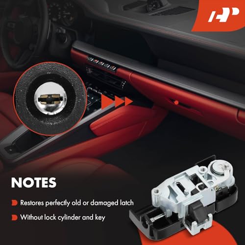 A-Premium Black Glove Box Handle Latch - Product Imagery