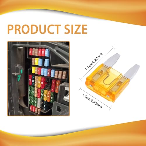 10PCS Car Fuses Assortment Kit, Automotive Replacement Fuses, 5A - Product Imagery
