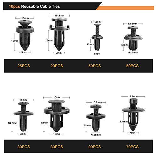 GOOACC 635Pcs Car Push Retainer Clips & Auto Fasteners - Product Imagery