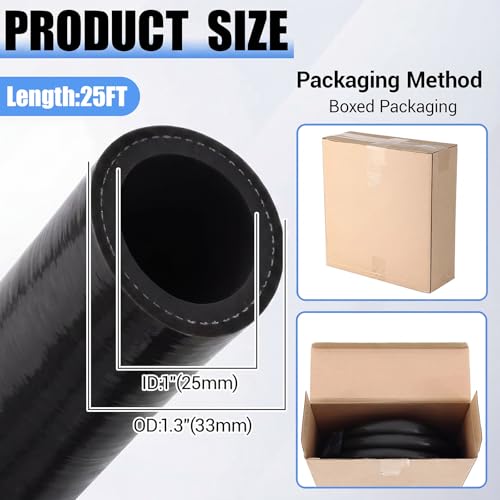 Outus 1" Id, 25ft Silicone Heater Hose,Coolant Radiator Hose, - Product Imagery