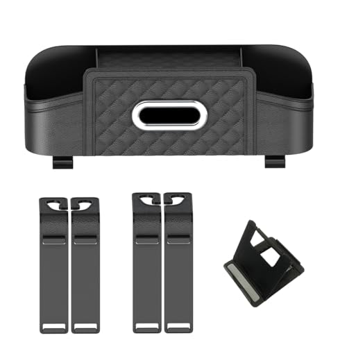Mandark Headrest-Mounted Backseat Organizer with Cup Holders, - Product Imagery