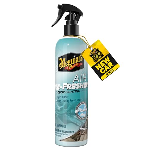 Meguiar’s Air Re-Fresher Odor Fighting Spray, New Car Scent 8 Oz - Product Imagery
