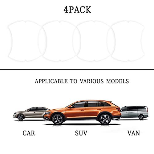 Blilo 4PCS Car Door Handle Scratch Potector Films, Clear - Product Imagery