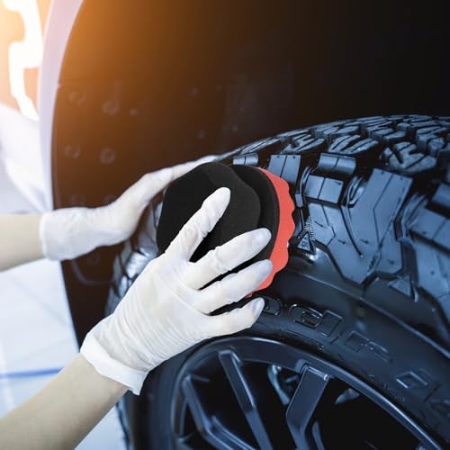 2 Pack Large Tire Shine Applicator Pad, Tire Hex Grip Applicator - Product Imagery