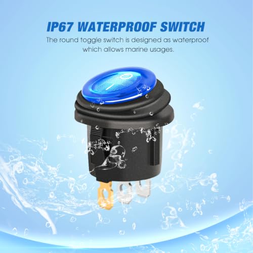 Nilight 6 Gang Rocker Switch Panel IP67 Waterproof 12V/24V - Product Imagery