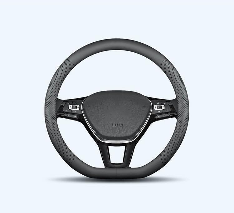 D-Shaped Car Steering Wheel Cover for Volkswagen VW Atlas Tiguan - Product Imagery