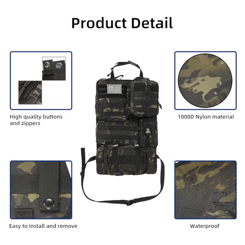 Tactical Car Seat Back Organizer,Tactical Molle Seat Back - Product Imagery