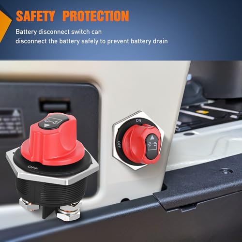 Nilight Battery Disconnect Switch 300A Master Disconnector - Product Imagery