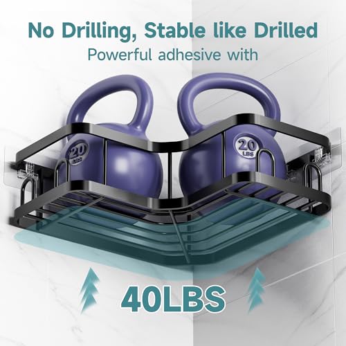 Veken Large Capacity Corner Shower Caddy 5-Pack, Advanced - Product Imagery
