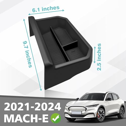 BestEvMod Dash Storage Box for 2021-2026 Mustang Mach-E (ABS) - Product Imagery