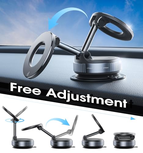 REOKILY 2026 Upgraded Vacuum Magnetic Car Phone Holder 360° - Product Imagery
