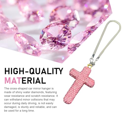 Bling Cross Car Hanging Accessories, Crystal Rhinestone Rear - Product Imagery
