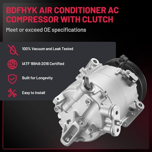 BDFHYK 67222 AC Compressor with Clutch Compatible with Buick - Product Imagery