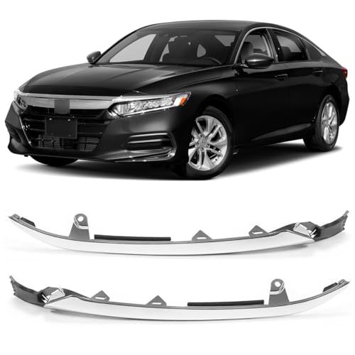 2pc Front Bumper Grille Chrome Molding Headlight Trim Compatible - Product Imagery