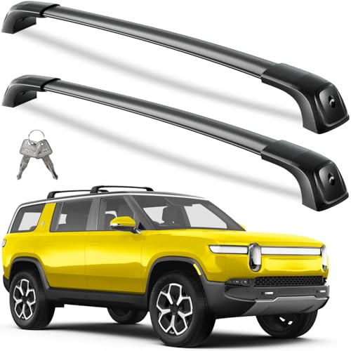 Wonderdriver 330lbs Lockable Roof Rack Cross Bars for Rivian R1S - Product Imagery