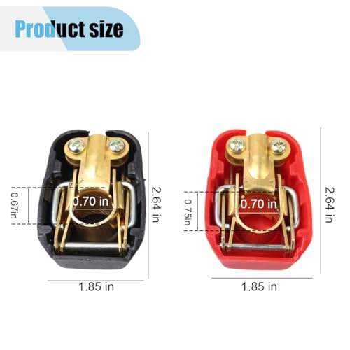 Car Battery Quick Release Connector, Top Post Brass Quick - Product Imagery