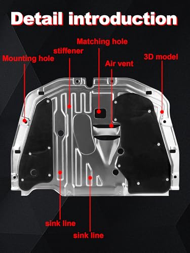 Upgraded Aluminum Engine Splash Shield for 2016-2021 Civic - Product Imagery