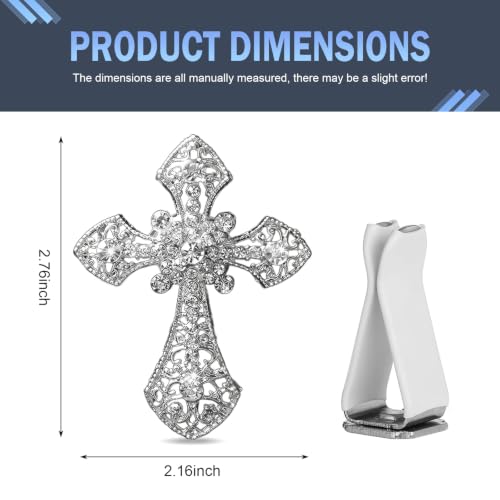 Bling Car Air Vent Clip, Crystal Cross Rhinestone Vent Trim Clips - Product Imagery