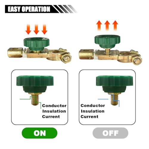 Top Post Battery Disconnect Switch, 12V-24V Battery Terminal - Product Imagery
