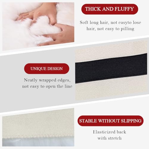 Wevdn Car Center Console Cover Pad, Fluffy Middle Console Pad - Product Imagery