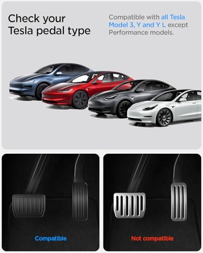 Spigen Stainless Steel Performance Pedal Cover for All Model 3 - Product Imagery