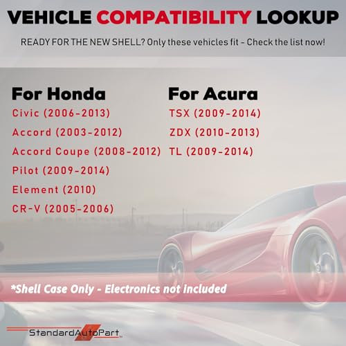 Premium USA Grade for Honda Key Fob Shell – Tough, Reinforced - Product Imagery