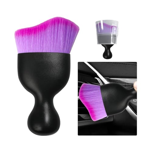 Ziciner Car Detailing Brush, Curved Soft Bristles Auto Removal - Product Imagery