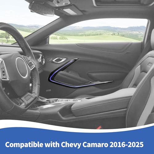 RAZPOY Carbon Fiber Inner Door Panel Trim Fit for Chevy Camaro - Product Imagery