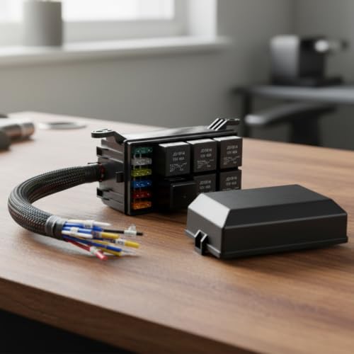 6-Way Modern Car Box 12V Automotive Universal Relay Block - Product Imagery