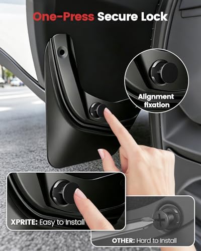 Xprite Mud Flaps for 2024-2026 Tesla Model 3 Higland No - Product Imagery