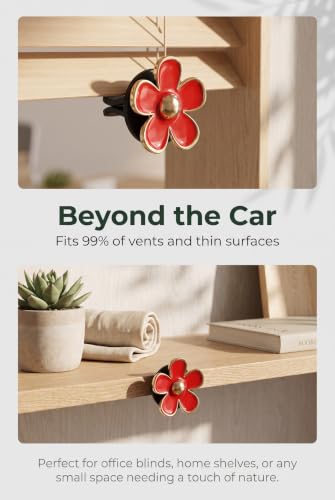 4 PCS Daisy Car Vent Clips, Cute Flower Car Air Vent - Product Imagery