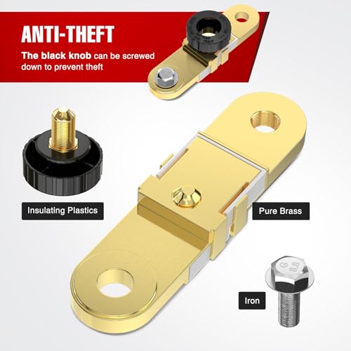 Nilight Side Post Knob Twist Battery Isolator Disconnect Master - Product Imagery